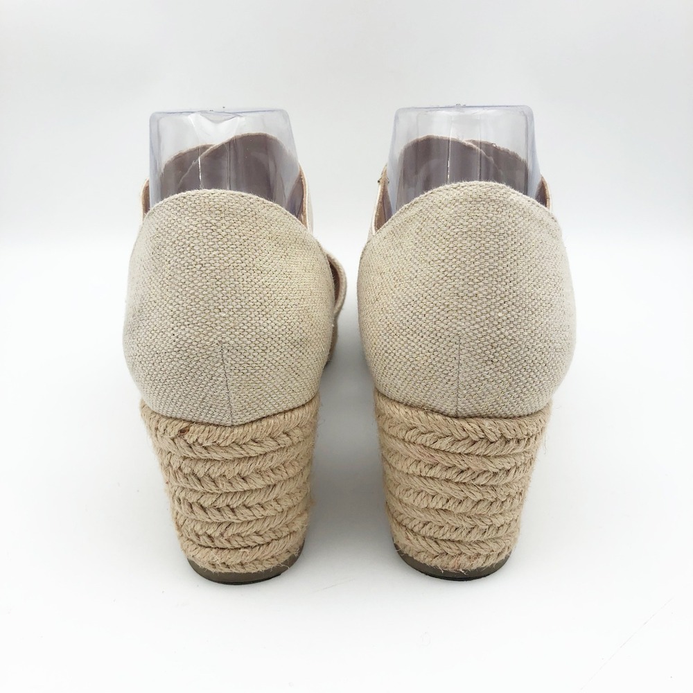 Dream Pairs Shoes Womens 10 Closed Toe Criss Cross Espadrille Wedge Sandals Tan - Picture 5 of 10